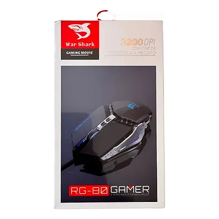 Mouse Gamer War Shark RG-80 3200 DPI