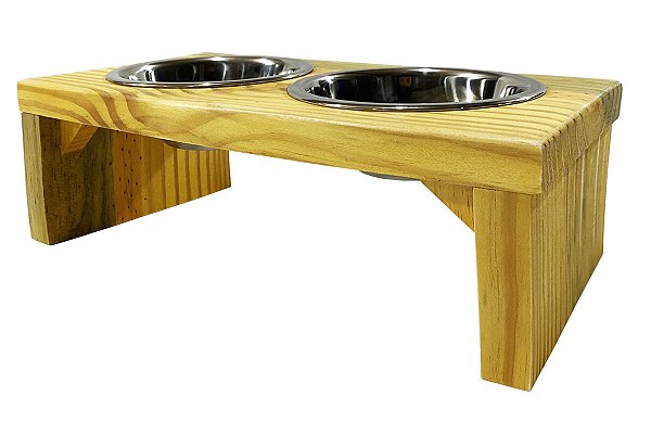 Luppet Comedouro para Cães e gatos Toronto Elevado e com potes de Inox P, 35x18