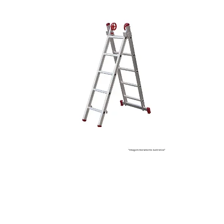 Escada Extensiva De Aluminio 9X2 Degraus - Uso Domestico