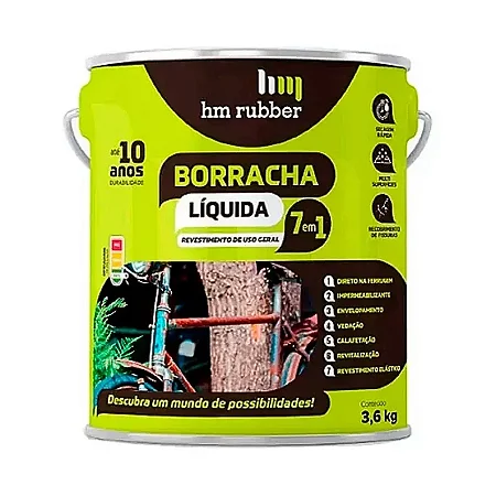 Borracha Liquida 7 X1 - Branco 3,6 Kg (Hm Rubber)