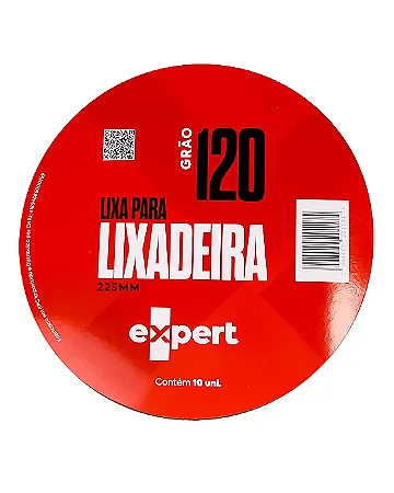 Lixa Sem Furo Grão 120 Com Velcro Para Lixadeira 230 Mm