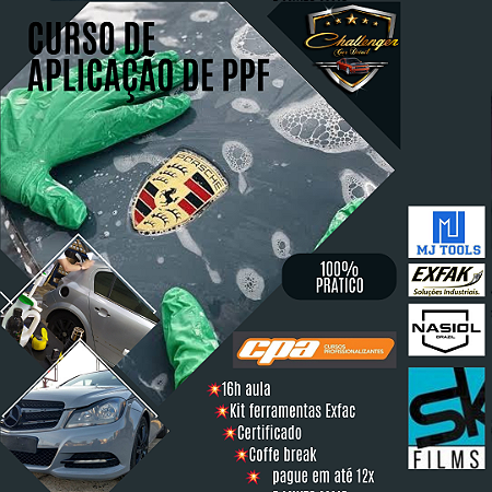 Curso Presencial de Aplicação de PPF – Challenger Car Detail