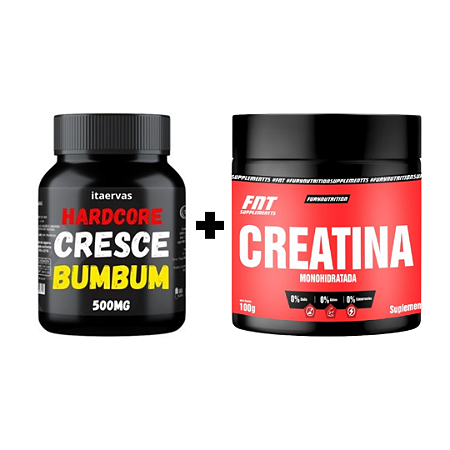 Cresce Bumbum Itaervas + Creatina Monohidratada 100g Massa Muscular Rápida