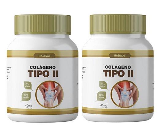 2x Colágeno 40mg Itaervas Tipo UC-II Tipo 2 Premium