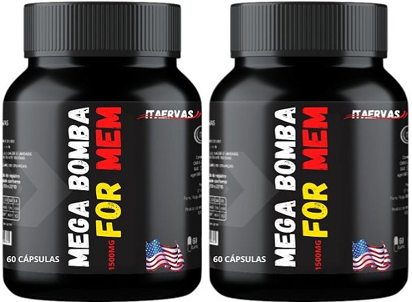 2x Massa Muscular Força Resistência For Homens 60 Cápsulas