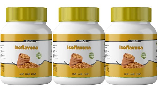 3x Isoflavona 650mg 100 Cápsulas Itaervas