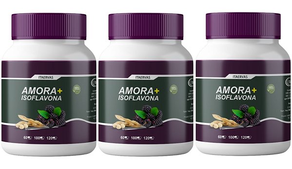 3x Amora com Isoflavona 500mg 100 Cápsulas Itaervas
