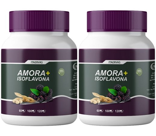 2x Amora com Isoflavona 500mg 100 Cápsulas Itaervas