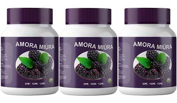3x Amora Miúra 500mg 120 Cápsulas Itaervas
