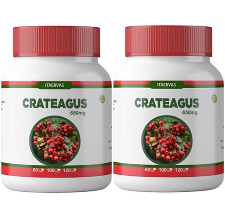 2x Crataegus 650mg 100 Cápsulas Itaervas