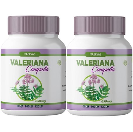 2x Valeriana Composta 500mg 120 Cápsulas Itaervas