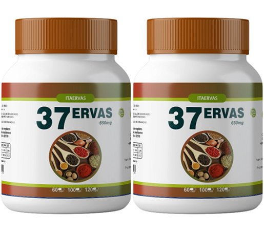 2x 37 Ervas 500mg 120 Cápsulas Itaervas