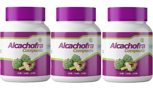 3x Alcachofra Composta 500mg 120 Cápsulas Itaervas
