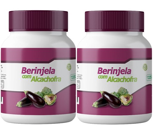 2x Farinha de Berinjela com Alcachofra 500mg 120 Cápsulas Itaervas