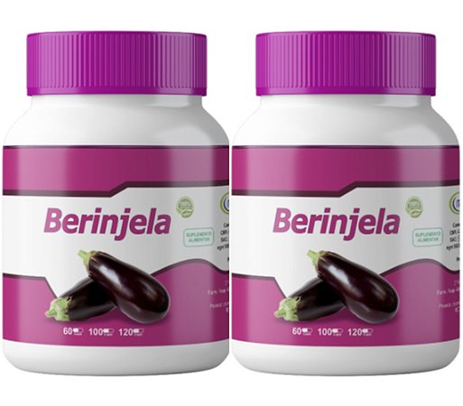 2x Farinha de Berinjela 500mg 120 Cápsulas Itaervas
