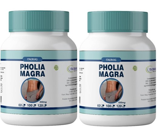 2x Pholia Negra 500mg 120 Cápsulas Itaervas
