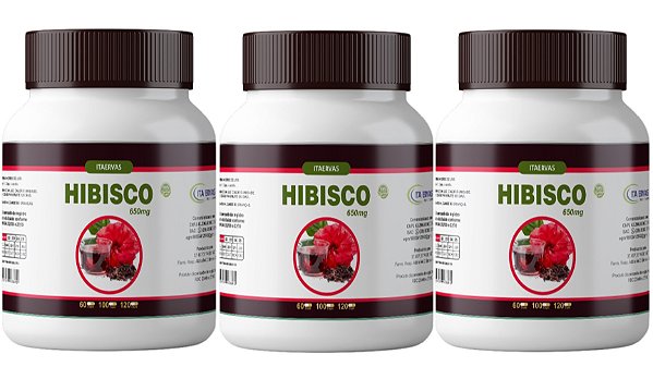 Hibisco Emagrecedor Natural 500mg 120 Cápsulas Itaervas