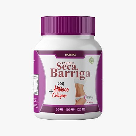 Farinha Seca Barriga Hibisco e Colágeno 500mg 120 Cápsulas Itaervas