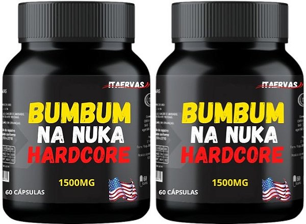 2x Bumbum Na Nuca Hardcore 1500mg Massa Muscular Hipertrofia