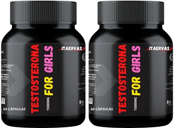 2x Testosterona FOR GIRLS 1500mg Massa Muscular Hipertrofia