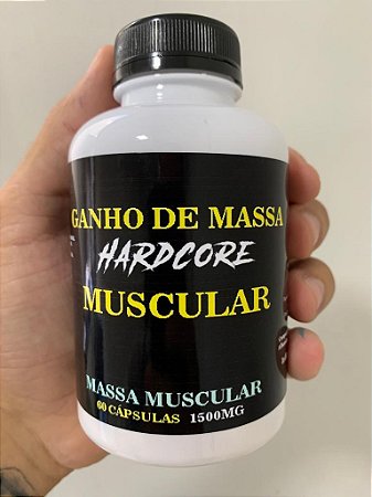 Ganho de Massa Hardcore 60 Cápsulas 1500mg PREMIUM Hipertrofia Muscular Itaervas
