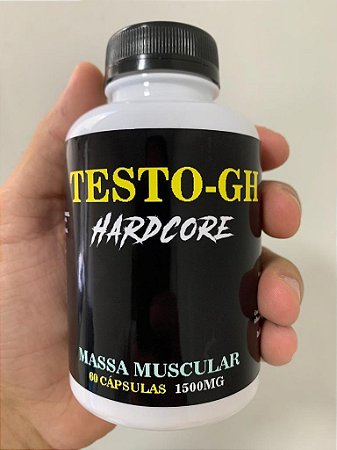 Ganhar Massa Rápida Testo-GH Hardcore 60 Cápsulas 1500mg
