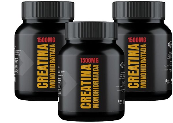 3x Creatina Monohidratada 1500mg 120 Cápsulas Itaervas