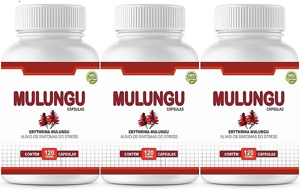 3x Calmante Natural Mulungu 500mg 120 Cápsulas Itaervas