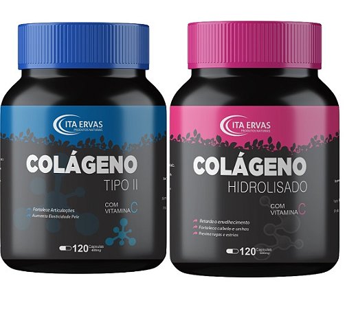 Combo Colágeno Tipo 2 + Colágeno Hidrolisado com Vitamina C