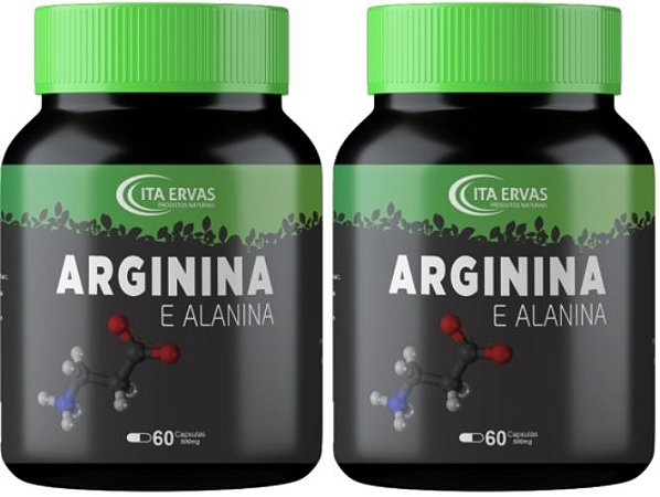 2x Arginina e Alanina Premium Itaervas 500mg 60 Cápsulas