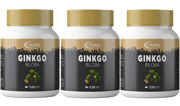3x Ginkgo Biloba 500mg 120 Cápsulas Itaervas