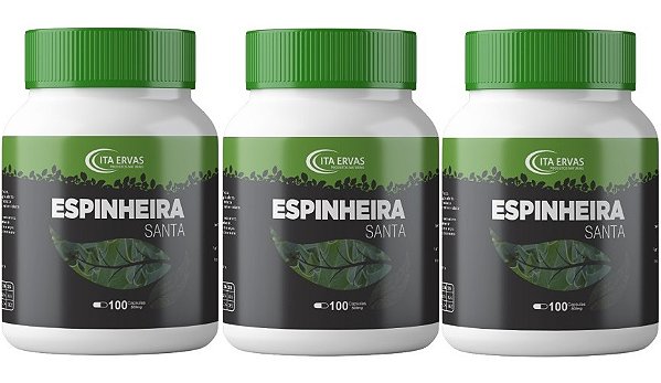3x Espinheira Santa 500mg 120 Cápsulas Itaervas