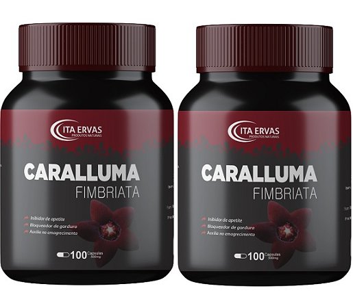 2x Caralluma Fimbriata 500mg 120 Cápsulas Itaervas