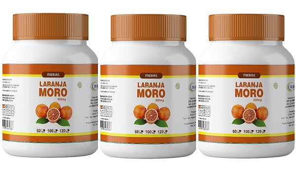 3x Morosil Laranja Moro 650mg 100 Cápsulas Original Itaervas