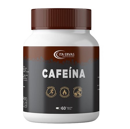 Cafeína 100% Pura 500mg 60 Cápsulas Itaervas