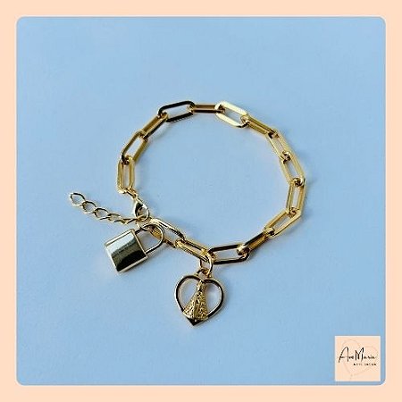 Pulseira Cadeia de Consagração Dourada