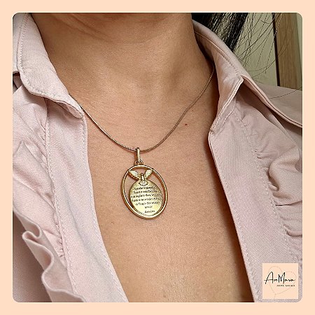 Colar Vinde Espírito Santo Oval Dourado