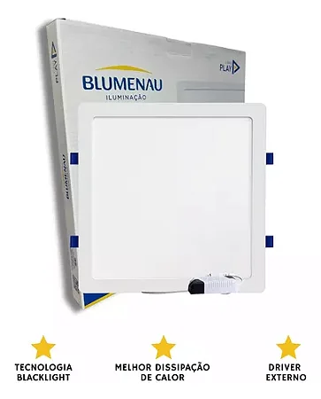 Painel Led Emb Red Alum 295mm Bivol 24w 6500k Blum