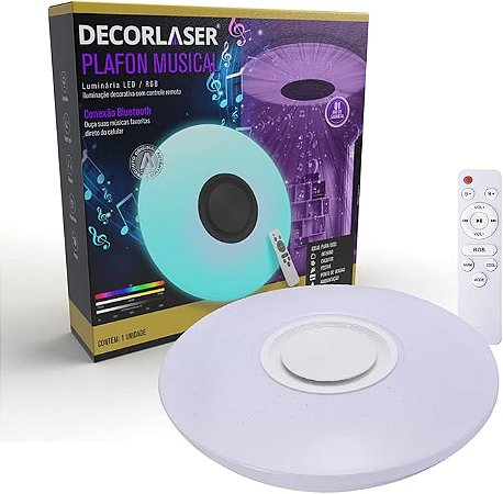 Plafon Musical 33cm com Alexa