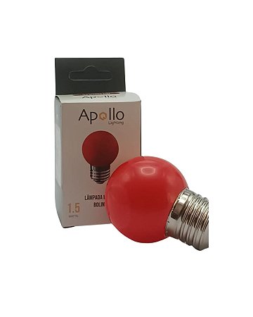 Kit com 3 Lampadas Bolinha G45 5w Vermelho