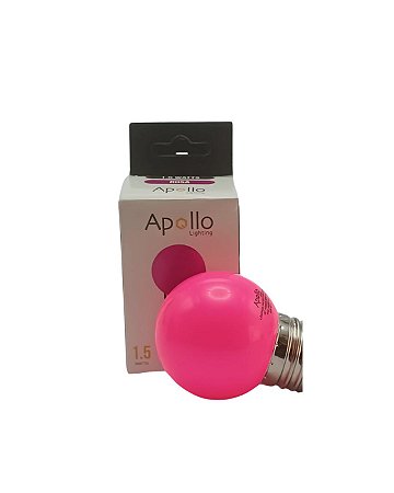 Kit com 3 Lampada Bolinha G45 5w Rosa