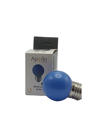 Kit com 3 Lampada Bolinha G45 5w Azul