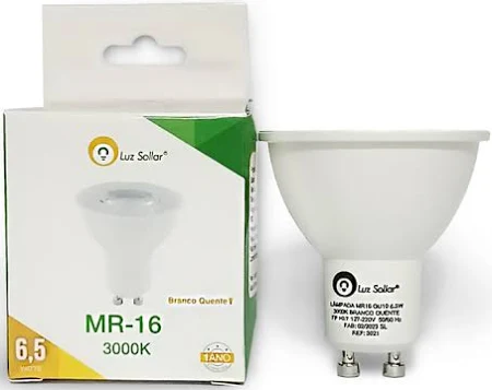 Lampada Dicroic Mr16 6.5w Gu-10 4000k Bivolt Geral