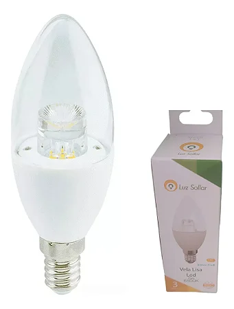 Vela Led Lisa Clara Cf37 4w 6500k E14 Bivolt Geral