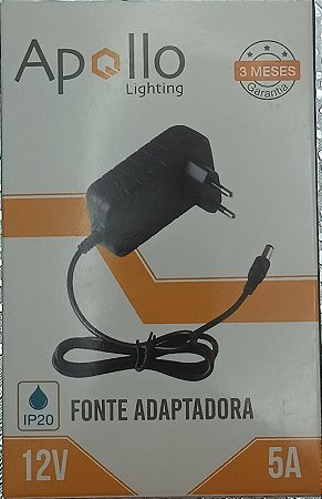 Fonte Led 5a 12v Plug P4 Bivolt Apollo