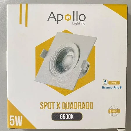 Spot X Qd 5w Pvc 6500k Ip20 Abs Apollo