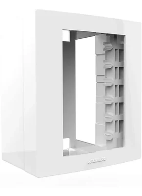 Caixa + Placa 3 Mod. Branco Bivolt Branco Inovapro