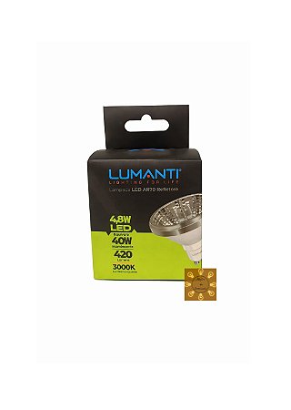 Lampada Ar70 Refletora Led Gu10 4,8w 3000k 24