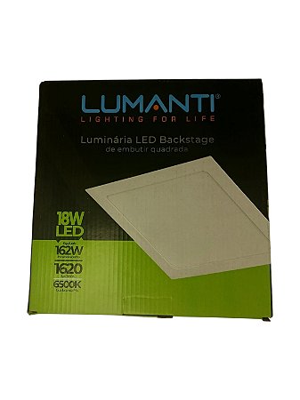 Plafon Embutir Quadrado Backstage Led 18w 6500k