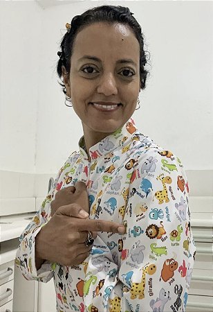 Jaleco Manga Longa | Zíper frontal e Gola Padre | Estampado